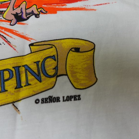 Vintage Senor Lopez Shirt Mens Large L White T Tee Manana U Single Stitch - Picture 3 of 7